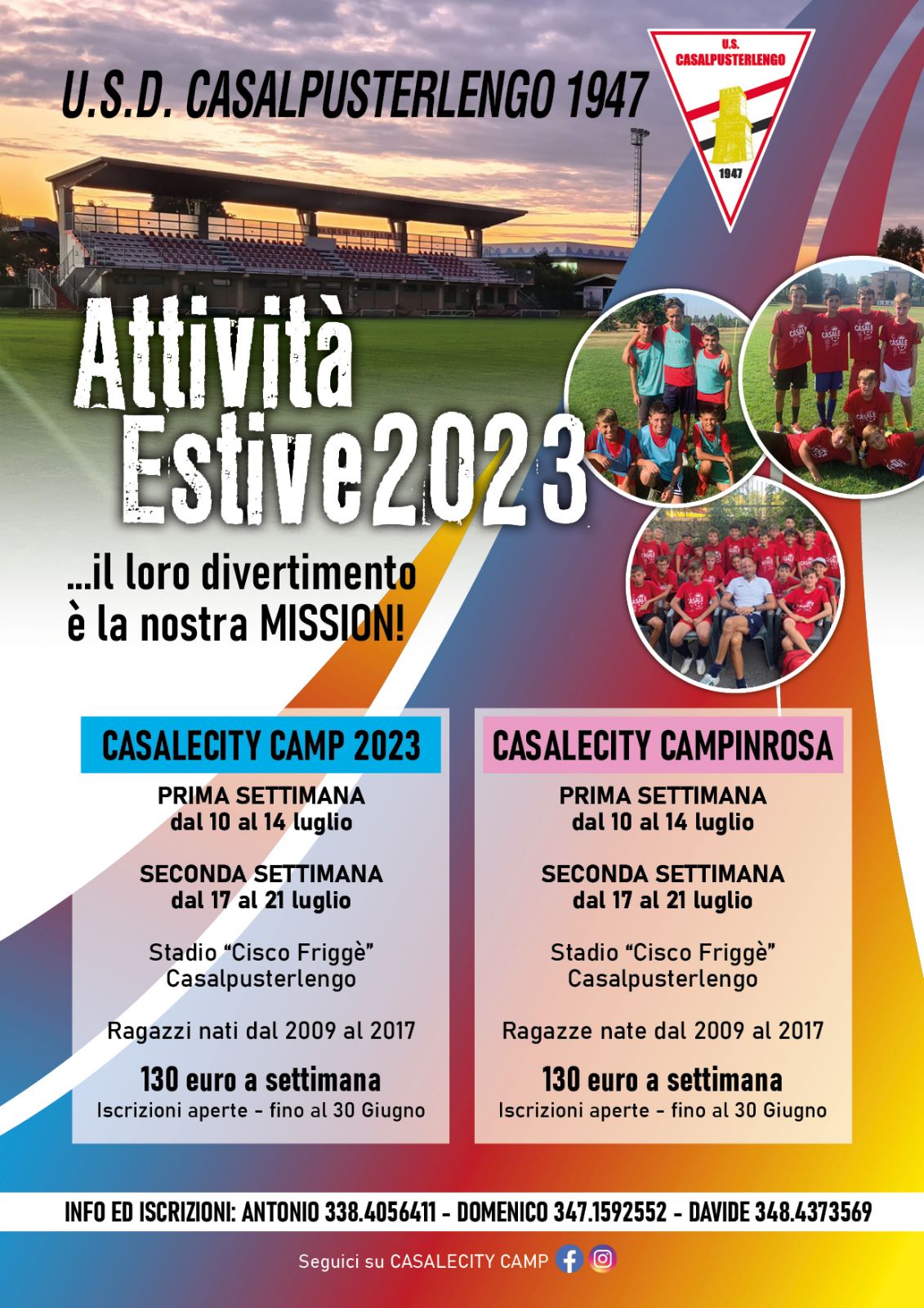 CASALE CITY CAMP 2023 – ISCRIZIONI APERTE!
